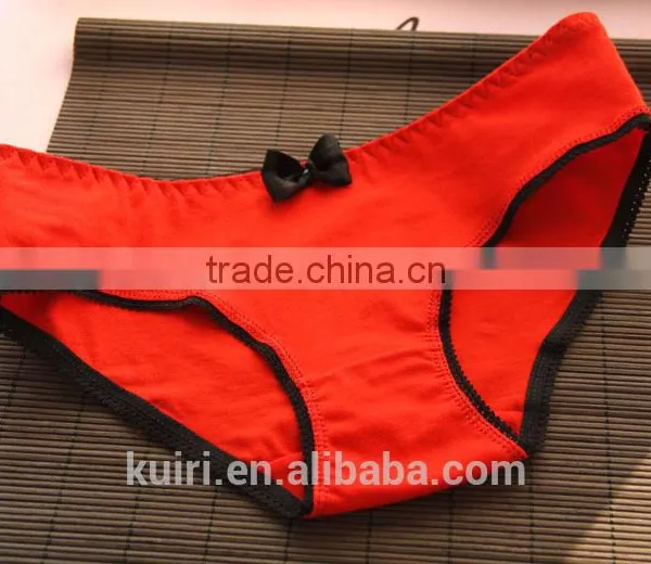 Women Sexy Red Underwear Lady Girls Cute Cotton Panties in a Gift Box E15 photo-2