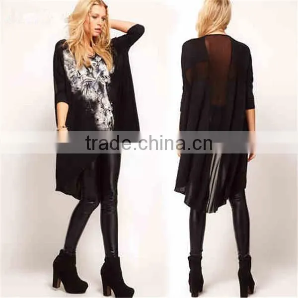 Wholesale Apparel Women Clothing Ladies New Design Fashion Long Custom t Shirt Guangzhou Manufacturers Cheap Price Szdongfan