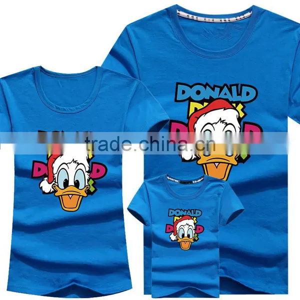 Cheap Wholesale Custom Fashion Print Green Family T-Shirt photo-2