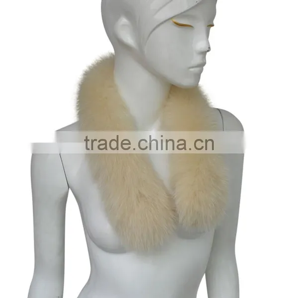 Myfur Women Detachable Real Raccoon Fur Collar Scarf Shawl for Winter Coat photo-2