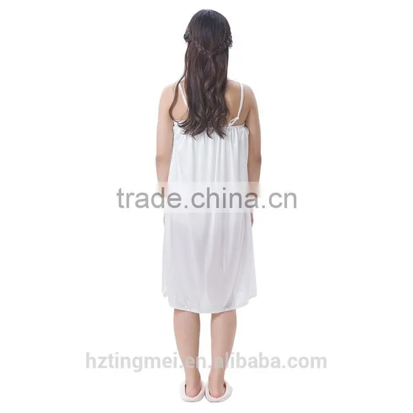 Mature Women Sexy Transparent Nighgown V-neck Dress photo-3