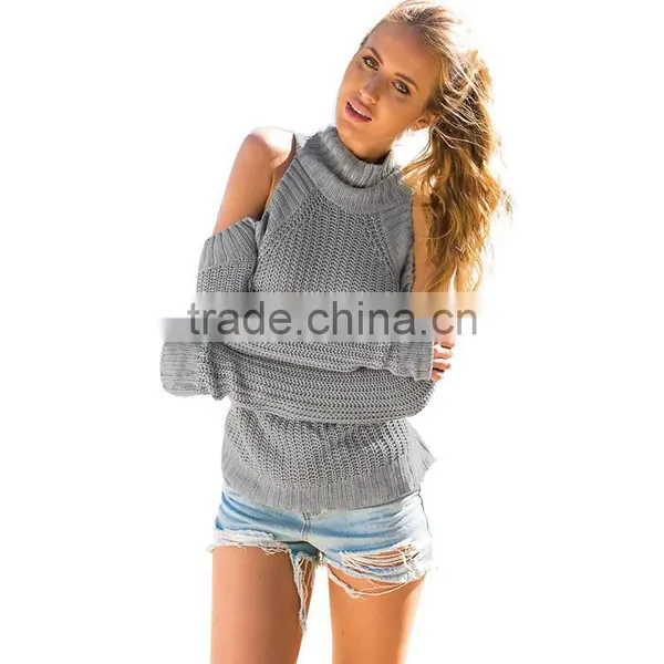 Off Shoulder Sweater Autumn Fashion Women Oversize Jumper Knitted Top Pullover photo-2