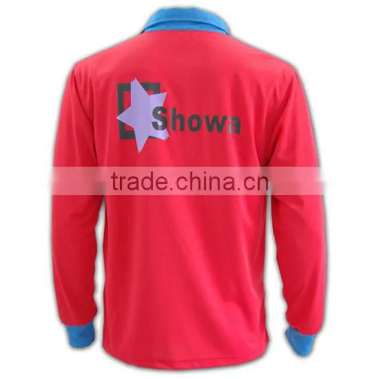 Wholesale Contrast Color Long Sleeve Polo photo-3