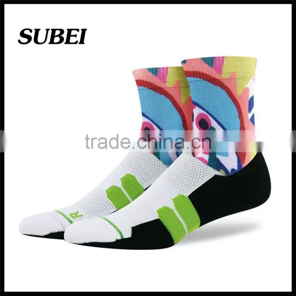 20mm/hg Ankle High Colorful 360 Digital Print Man Compression Sport Fashion Sock photo-6