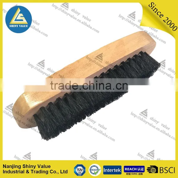 Poartable Shoe Shine Bags With Pig'hair Wooden Shoe Brushes and Cleaning Cloth photo-2