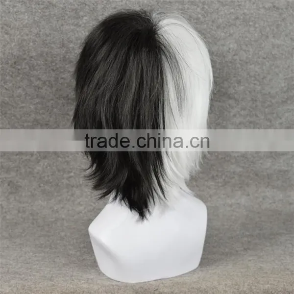 AD3038 Monokuma /Black Jack Wig Cosplay White and Black Cosplay Wigs photo-6