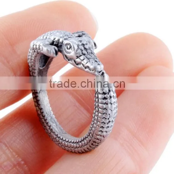 Crocodile Animal Wrap Rings Unique Rings Fine Jewelry Adjustable Rings photo-3