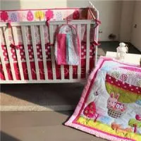 Zootopia Bloom Design Embroidery Applique Cartoon Baby Girl Crib Bedding Set