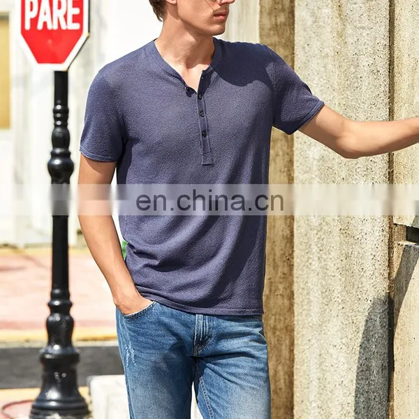 2017 Hottest Short Sleeve t Shirt With Button for Men photo-2