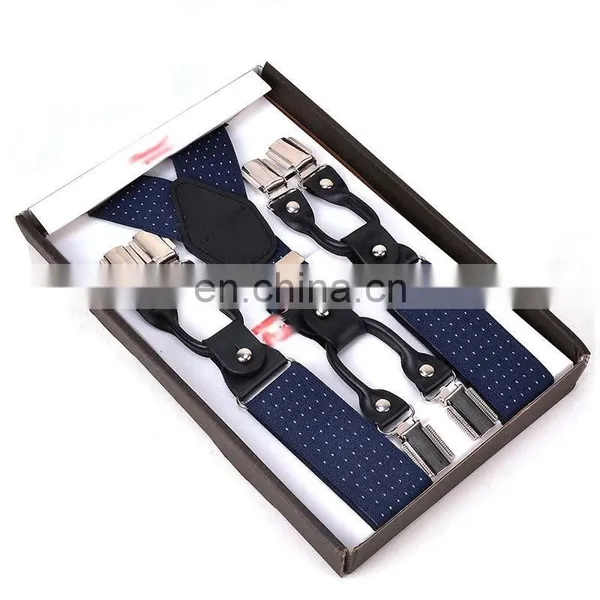 Professional Production Unisex Elastic 3.5cm 6 Clips-On Y-Shape Braces Suspenders photo-4