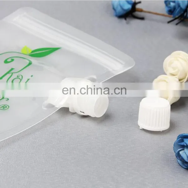 Transparent 300ml Zipper Bag Stand up Reusable Juice Drink Spout Pouch for Food Packaging Bag photo-4