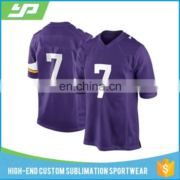 Wholesale Sublimation 100% Polyester American Football Jersey Custom photo-6