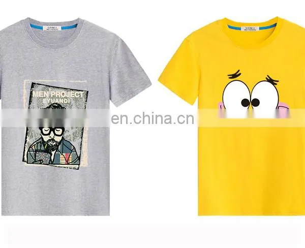 Custom Printing T Shirts 180g Cotton Short Sleeve Style T-shirt European Size Tshirts