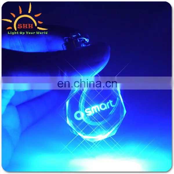 Led Colorful Keychain 3d Custom Logo Laser Engraving Crystal Plastic Photo Keychain photo-6