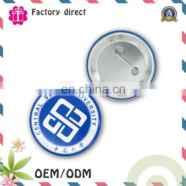 Custom Safty Pin Back Advertising Promotions Metal Pin Button Badge
