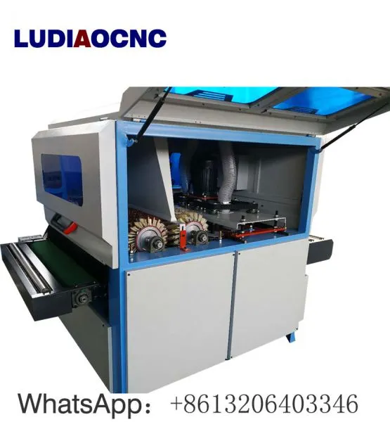 Solid Wood Plywood Wood Brush Polish Sanding Machine for Cabinet Door 1300mm Width Wood Sanding Brush Machine photo-2