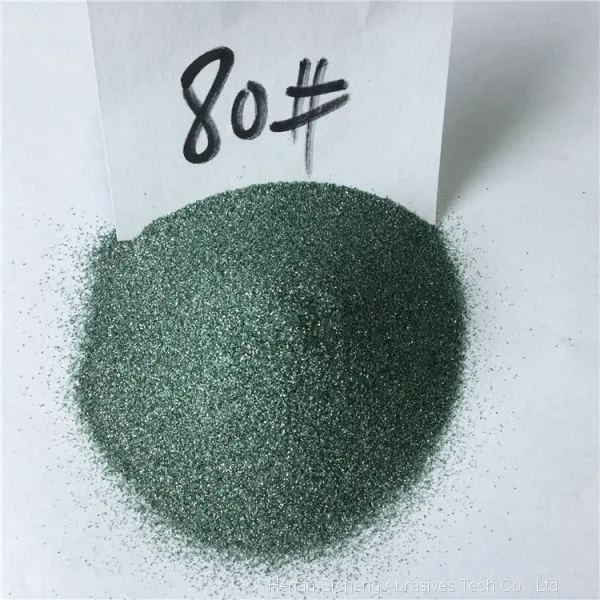 China Hot Sale Green Silicon Carbide /green Nicalon Grains 80# 100# for Sandblasting