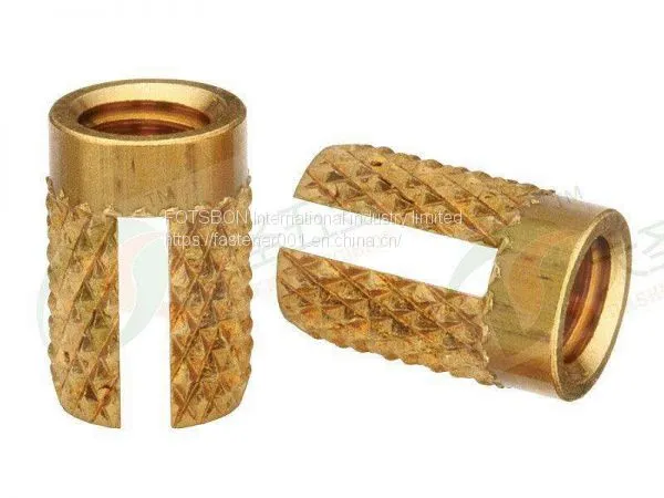 PPB-M3/M4/M5/M6 Brass Insert Nut Insertos Knurling Press-in Threaded Inserts Knukles Thru-Threaded Plain Knurled Nuts Inserti PEM Standard