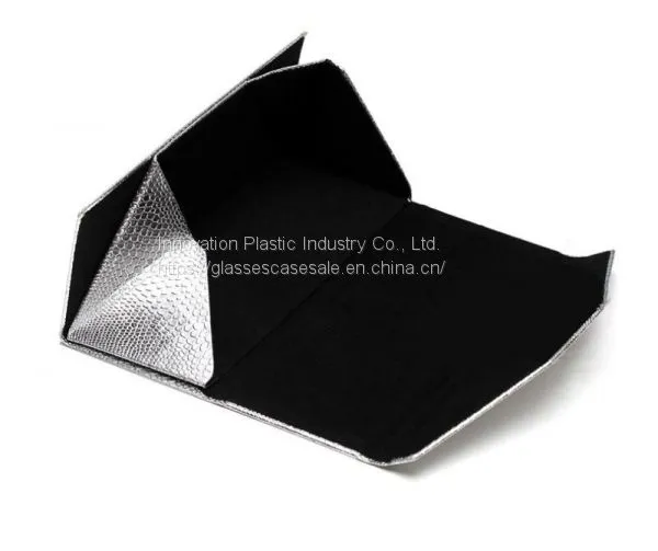 Fashionable Folding Sunglasses Case; Simple and Vintage Triangle Sunglasses Holder photo-3