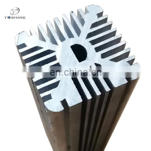 Toshine Led Aluminium Heatsink Extrusions , Silvery / Black Anodized Extruded Aluminium Profiles photo-2