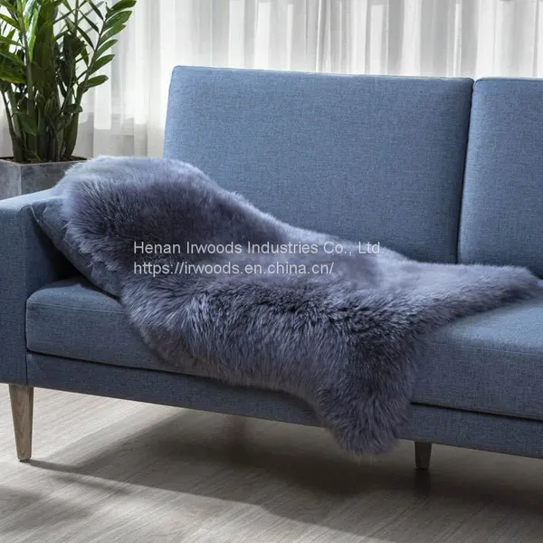 Popular Grey Color Australian Feal Sheepskin Fur Seat Pads Hot Sale in Europe