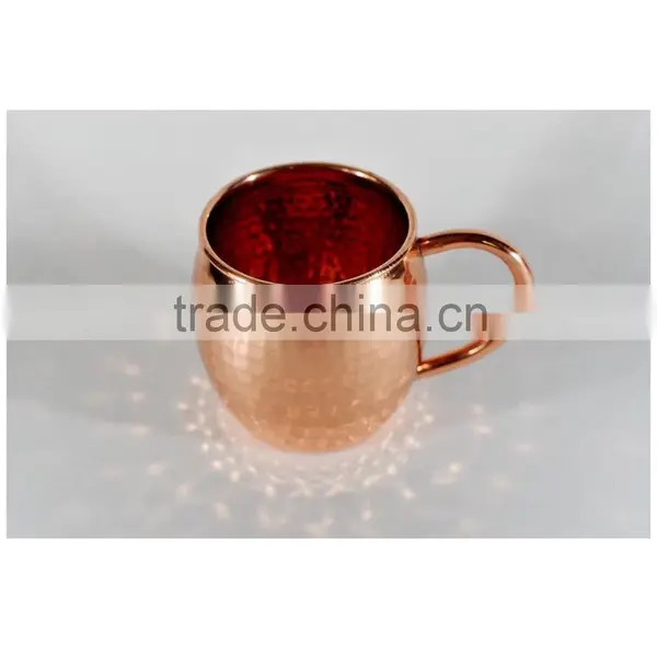 Black Antique Hammered Moscow Mule Copper Mug With Solid Twisted Brass Handle photo-3