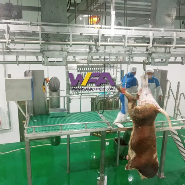 Cattle Slaughter Line Abattoir Equipment Slaughtering Line Butcher Machine Bleeding Conveyor photo-3