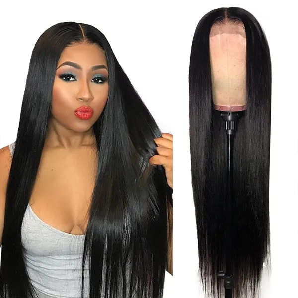 Straight Lace Wigs For Women 13x4 Frontal Glueless Wear Go Brazilian Human Hair Wigs