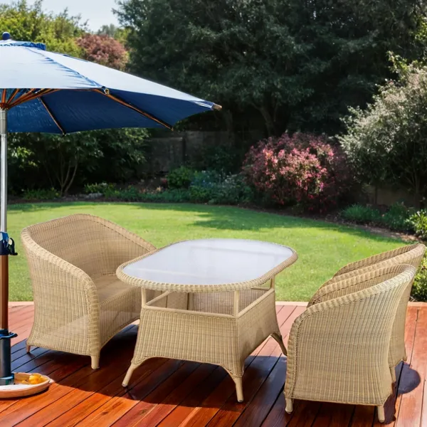All Weather Waterproof and Sun Resistant Outdoor Garden Furniture Outdoor Table Elegant Dining Set