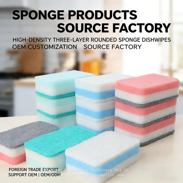 Best Sale Wash Sponge Customized Durable Cleaning Cellulose Nylon Pad Wash Scouring Pads Sponge photo-4