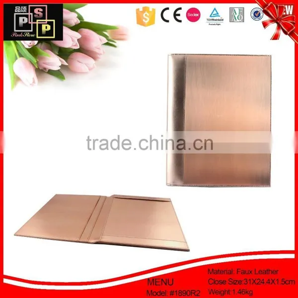 Popular Leather Covered Large Restaurant Menu Book,Cardboard Menu photo-4
