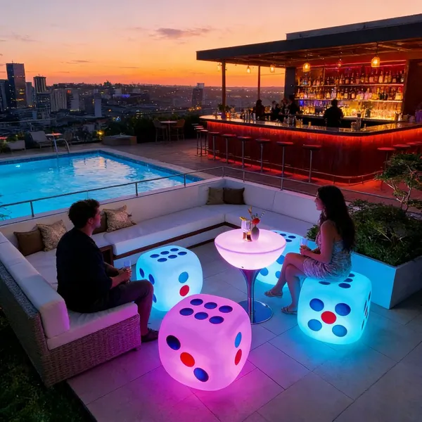 Modern RGBW LED Table Light Waterproof Night Club Party Luminous Dice Cub Decor for Home Bar Hotel or Outdoor Use photo-5
