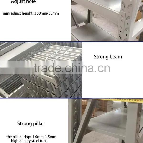 Garment Factory Metal Racking Estante Metalico Steel Storage Shelving Supermarket Warehouse Storage Shelf With 3 Tiers photo-5