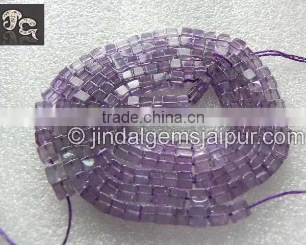 Natural Amethyst Smooth Cube Beads in Bulk