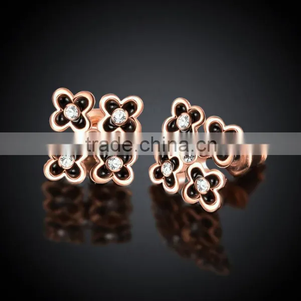Newest Fashion Petal Crystal Earring Flower Jewelry Earring photo-4