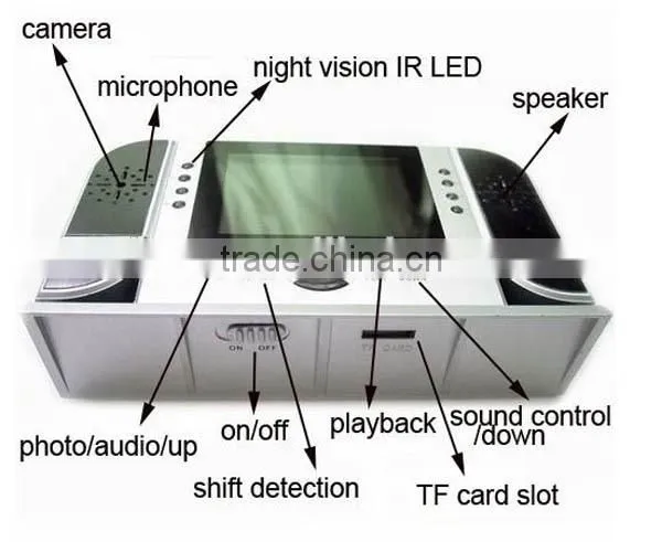 NEW 720P IR Clock Camera Remote Spy Hidden Cam Motion Voice Activate DVR w/ 2.5 Inch LCD Screen photo-3