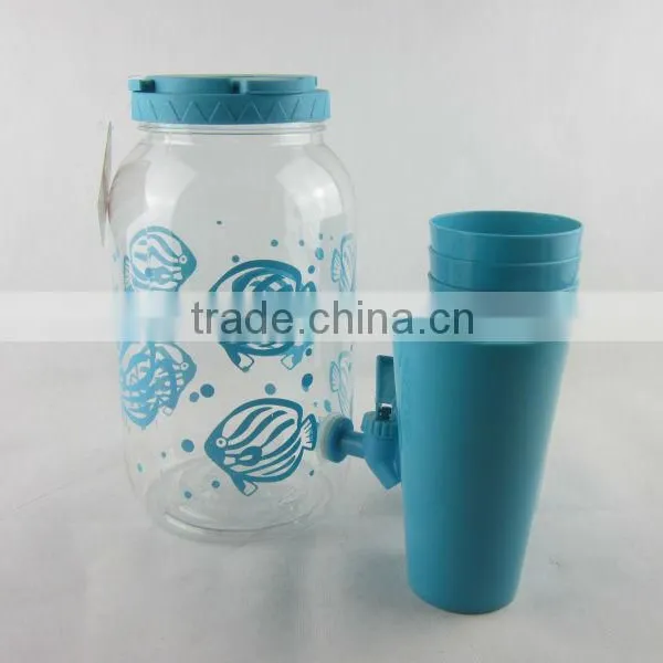 2015 Hot Selling Party Drink Set PET Camping Drink Set ,plastic Water Jar , Buffet Beverage Dispenser photo-5
