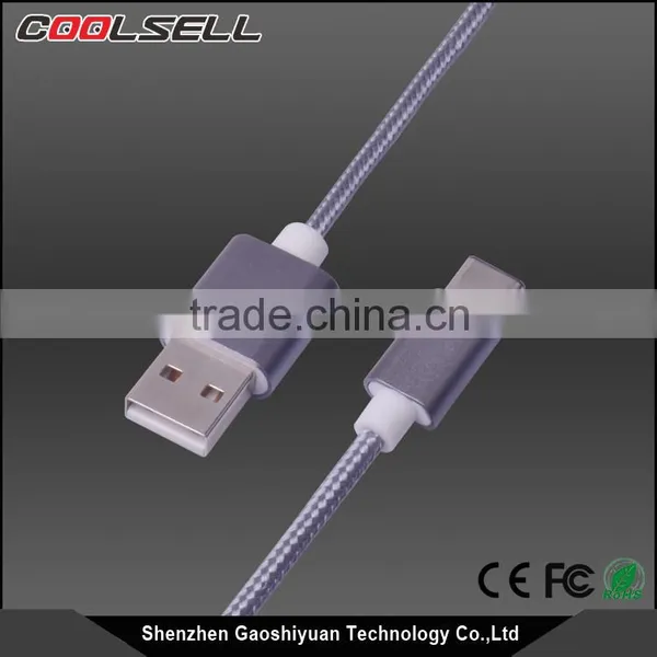 Wholesale China Cheap Gray Color Nylon Braided Usb Cable Type c Usb photo-5