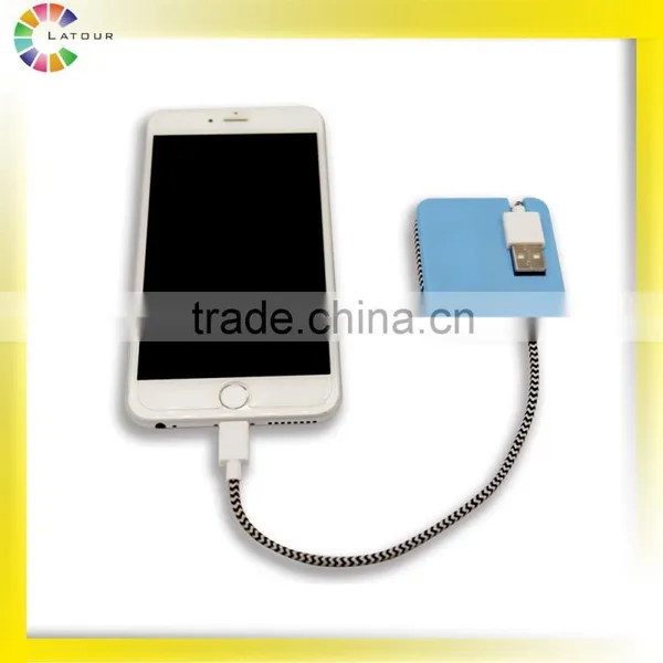 Ultra Thin Mutil Color Fashion Mobile Usb Cable Battery Power Bank for Sale