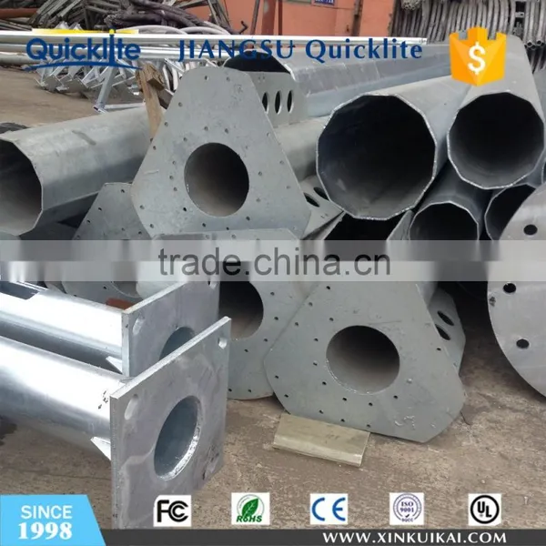 High Quality Steel Pole Street Light Pole Galvanized Lamp Pole photo-4