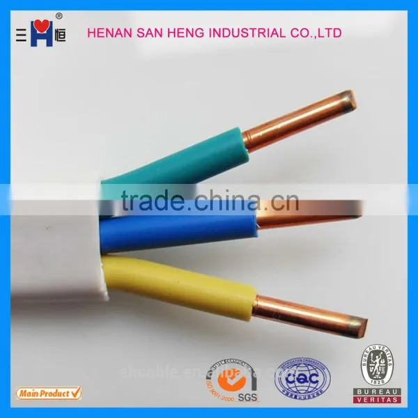China Goods Wholesale PVC Flat Electric Twin and Earth Cable photo-6