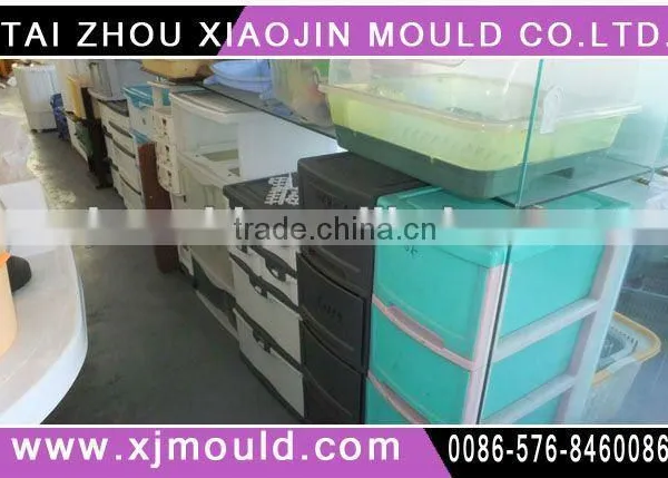 Plastic Storage Shelf With Drawers Mould Maker in Huangyan