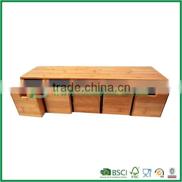 5 PCS Bamboo Spice Rack Set