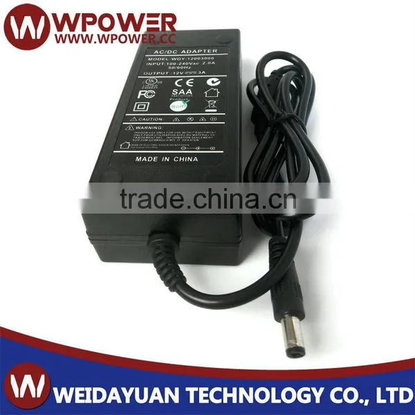 12v3a Power Adapter With CE UL ROSH Approval