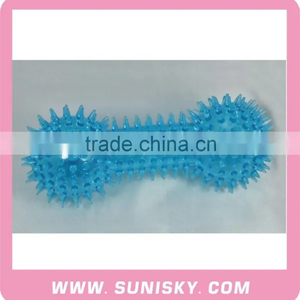 Blue TPR Dumbbell Shape Toy for Pets