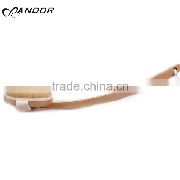 Long Wooden Handle Soft Massage Back Wash Brush photo-3