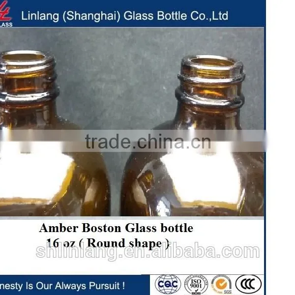 Boston Amber Glass Bottle photo-6