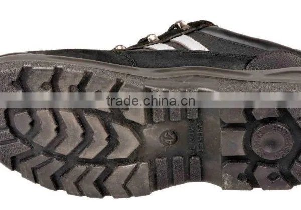 Anti-Puncture PU Injection Split Embossed Leather Toe Cap Safety Shoes photo-4