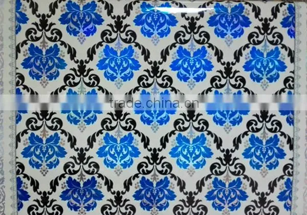 3D laser tablecloth pvc tablecloth in roll attractive design with flowers