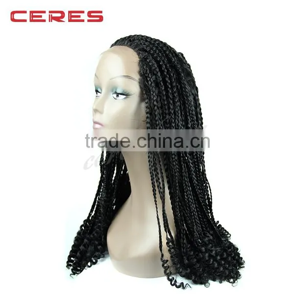 2016 Hottest Style 100% Japanese Fiber Lace Front Synthetic Wig, Kinky Marley Big Braid Wig photo-3